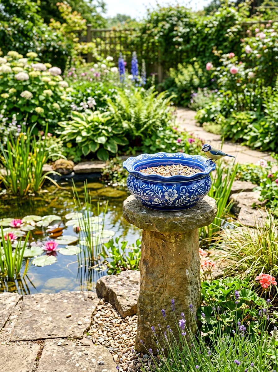 Ceramic bird feeder - 25 Spring Bird Feeder Decor Ideas