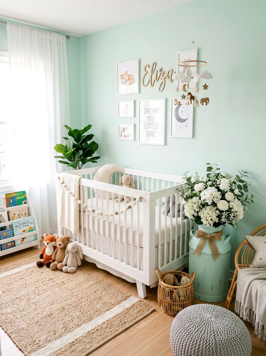 Chalk Painted Milk Can For Nursery - 25 Spring Milk Can Decor Ideas