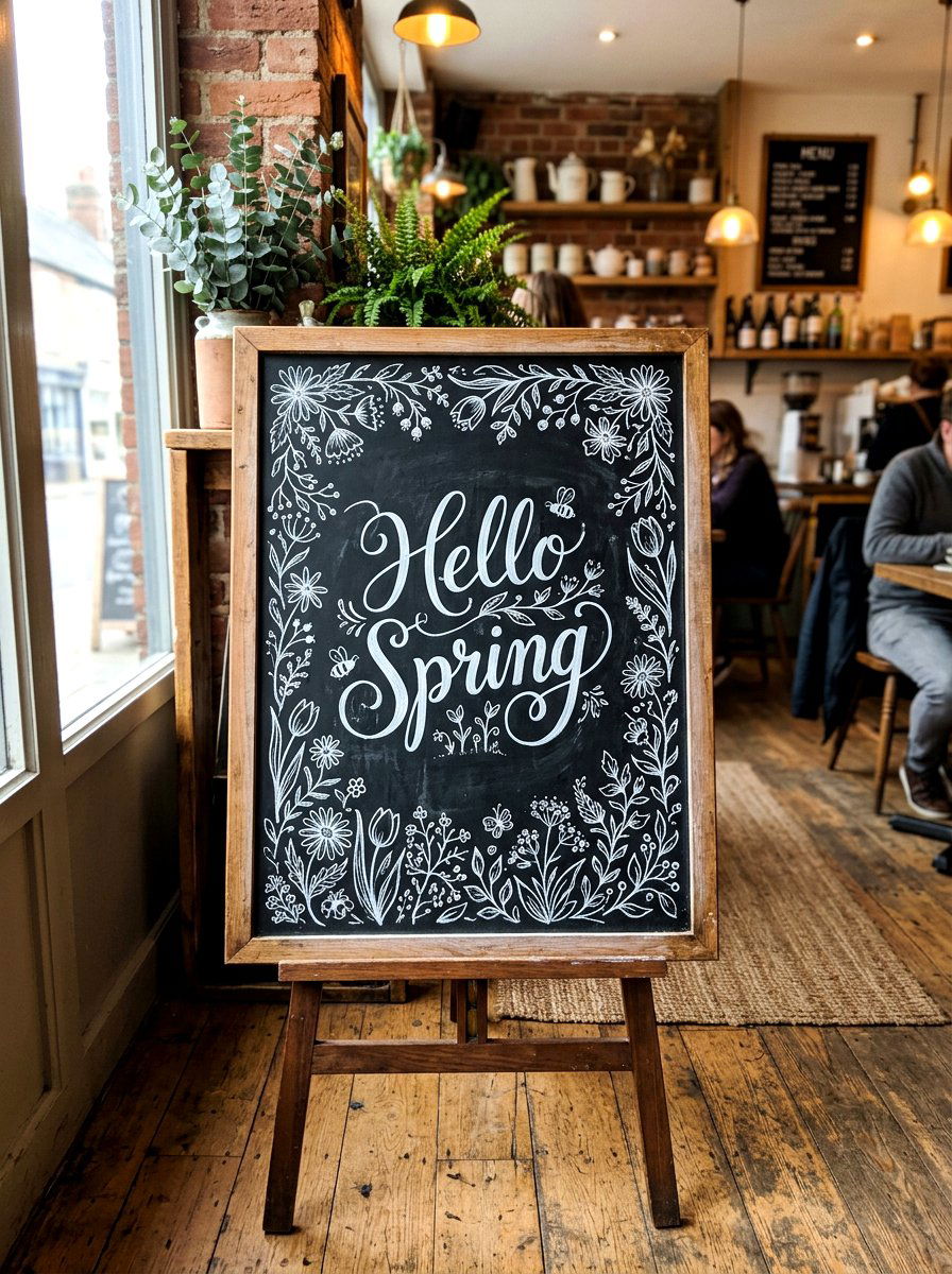 Chalkboard Art Sign - 25 Spring Photo Booth Ideas