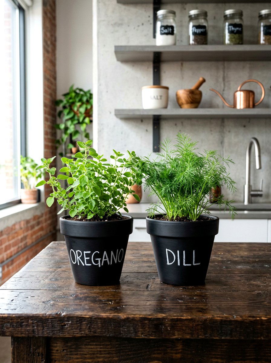 Chalkboard Herb Pot - 25 Spring Herb Planter Ideas
