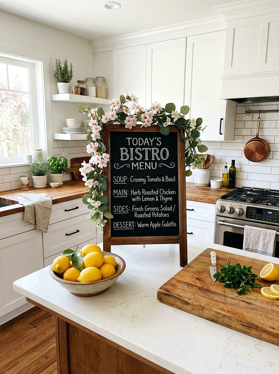 Chalkboard Menu Sign - 25 Spring Dollar Tree Decor Ideas