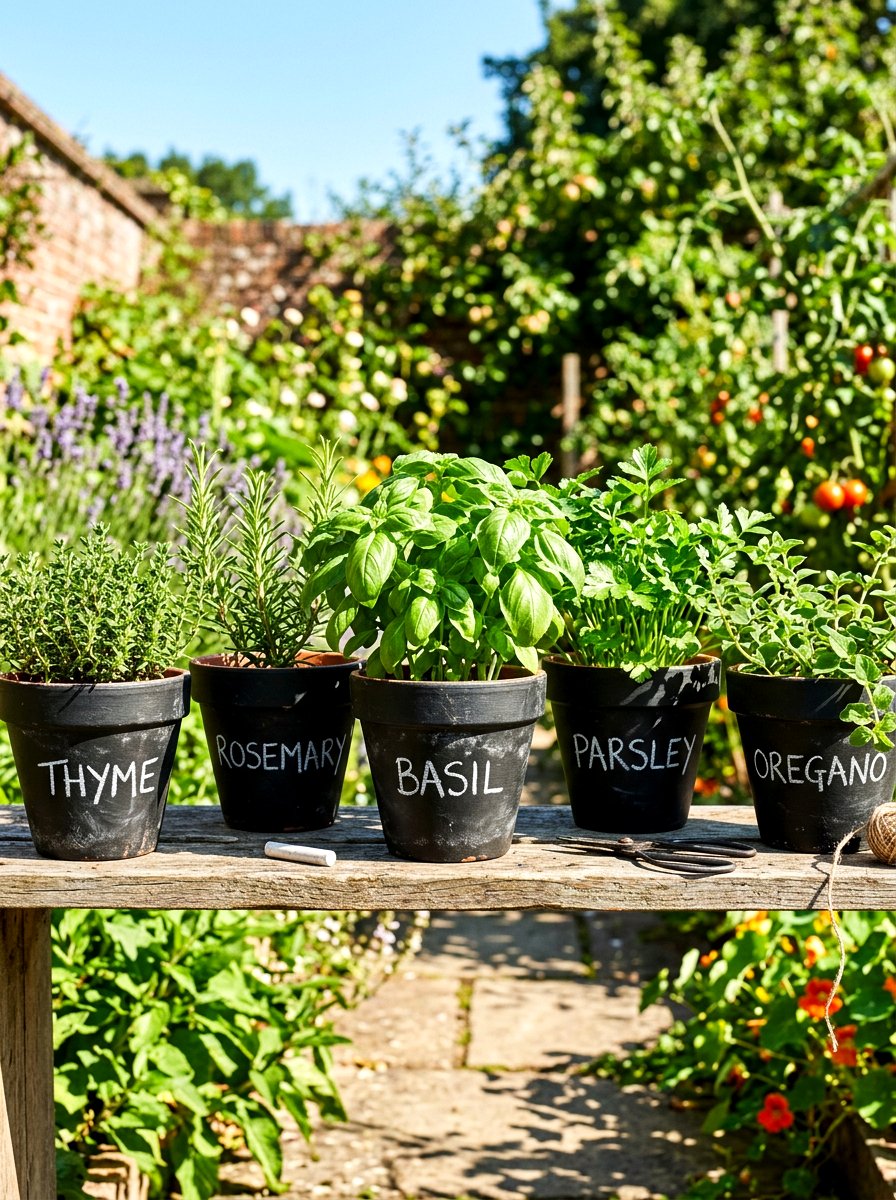 Chalkboard Paint Pot - 25 Spring Planter Painting Ideas