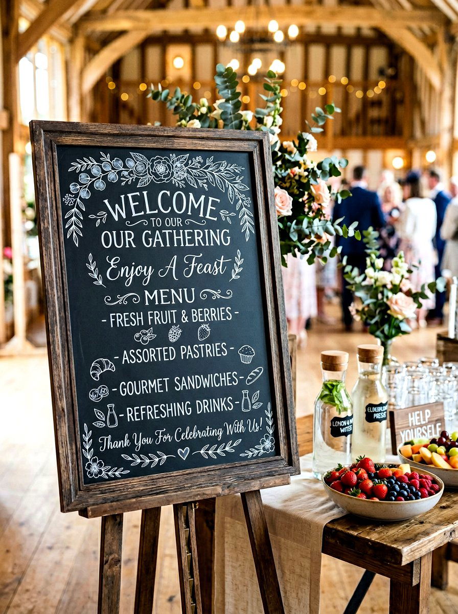 Chalkboard Sign Board - 25 Spring Mimosa Bar Decor Ideas