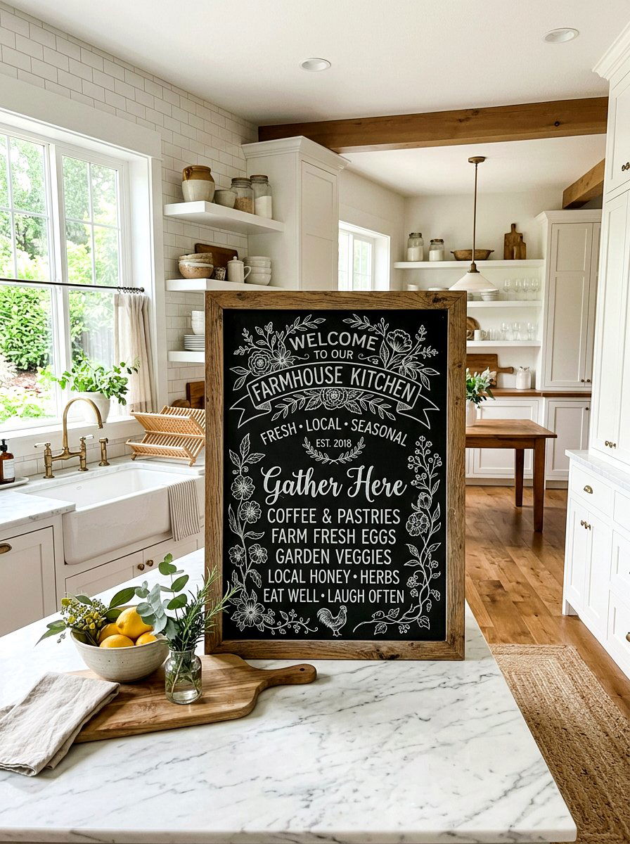 Chalkboard Sign - 25 Spring DIY Decor Ideas