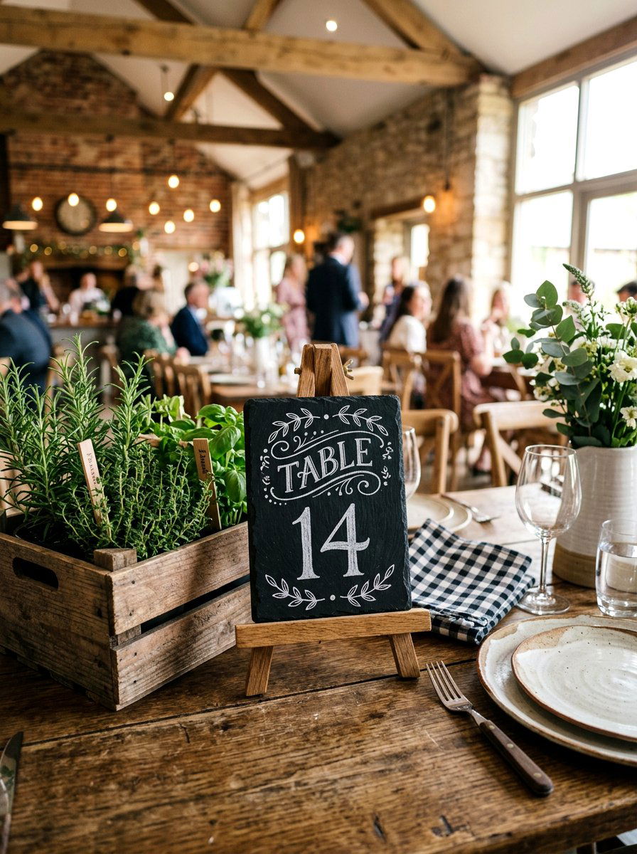 Chalkboard Slate Table Number - 25 Spring Table Number Ideas
