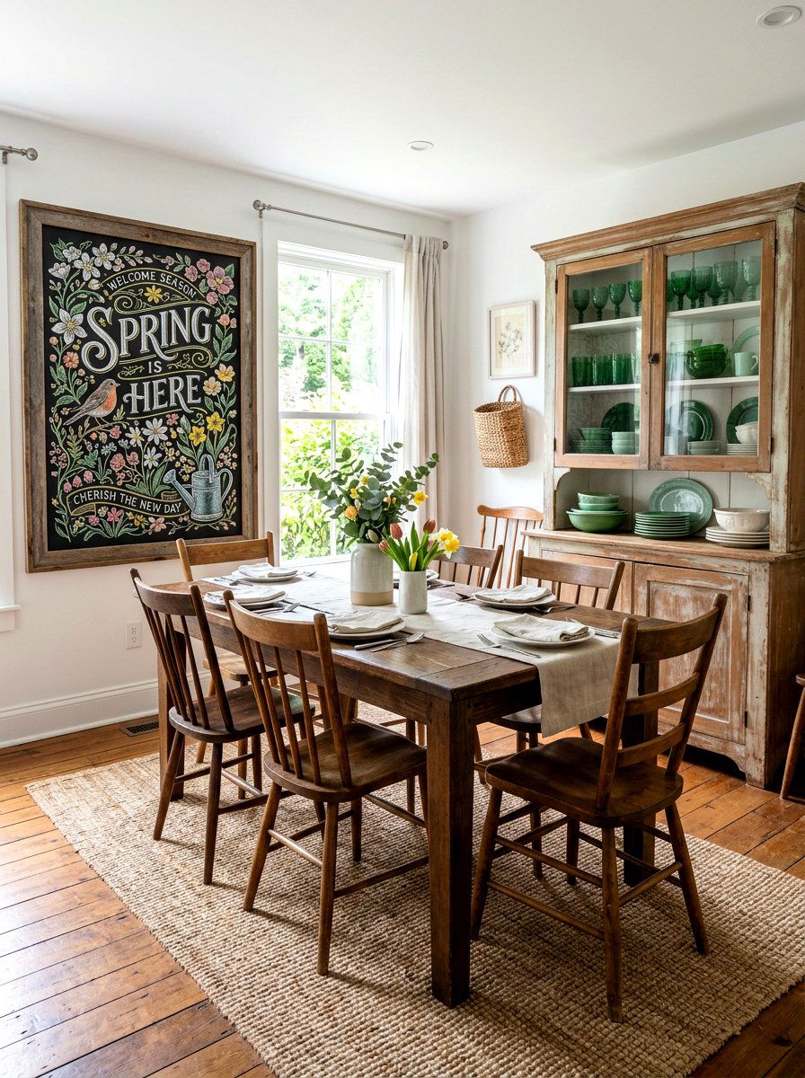 Chalkboard Spring Sign - 25 Spring Sign Decor Ideas