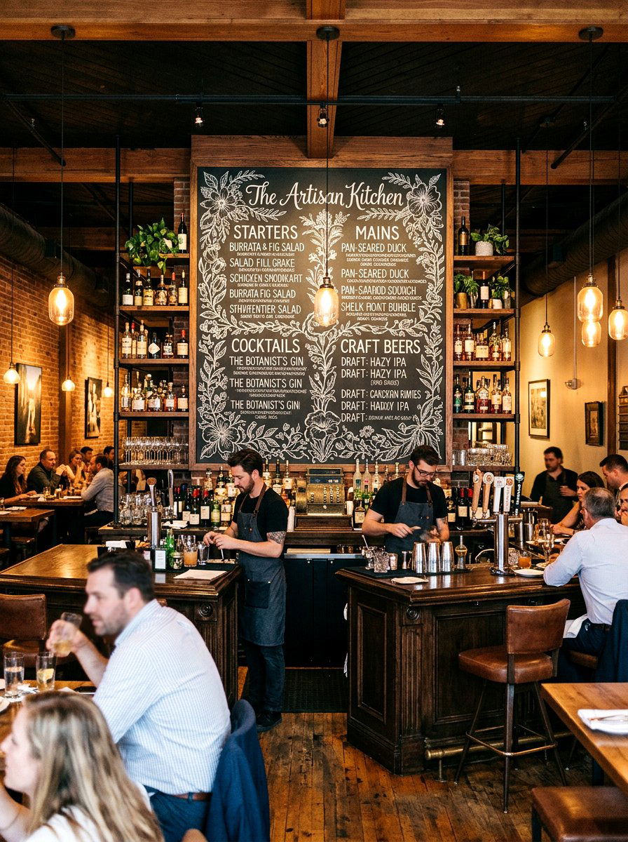 Chalkboard menu board - 25 Spring Restaurant Decor Ideas