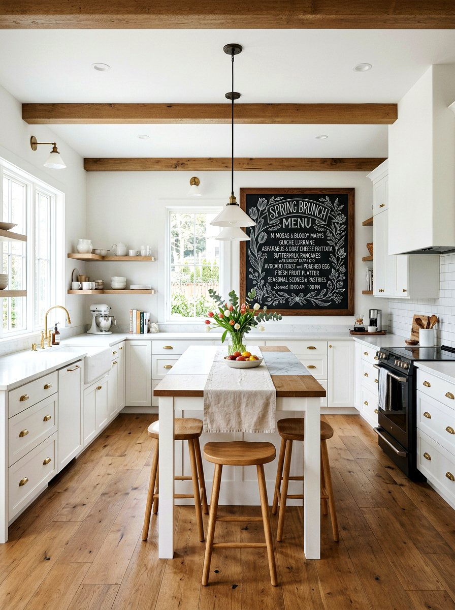 Chalkboard spring menu - 25 Spring Calligraphy Decor Ideas