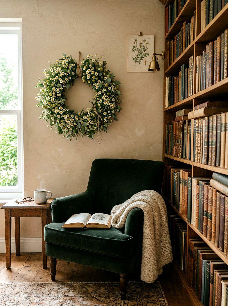 Chamomile Herb Wreath - 25 Spring Herb Wreath Ideas