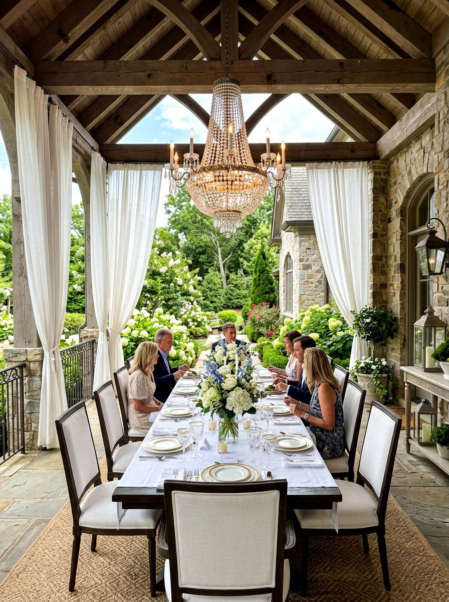 Chandelier - 25 Spring Porch Lighting Ideas