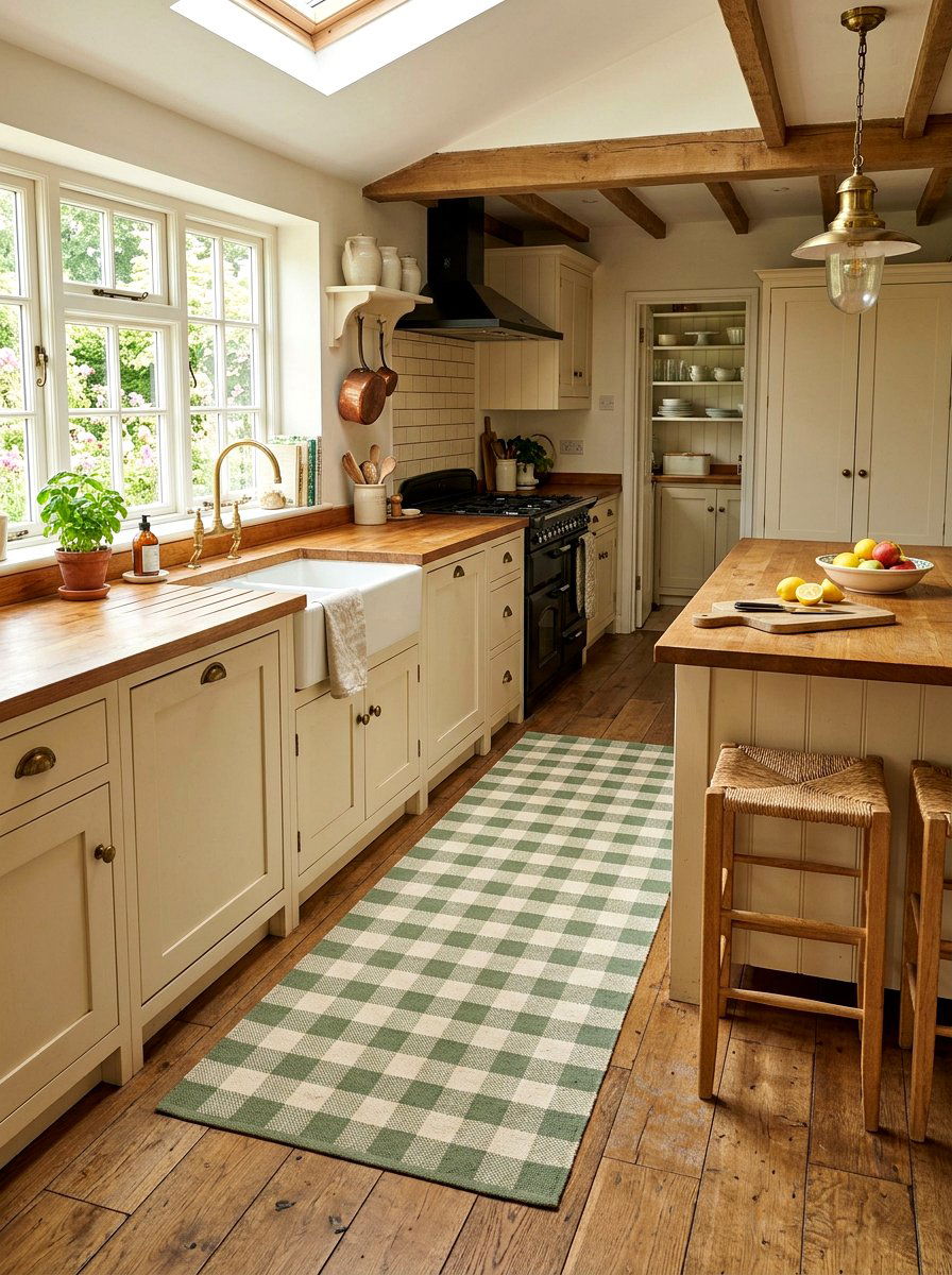 Checkered kitchen rug - 25 Spring Kitchen Rug Ideas