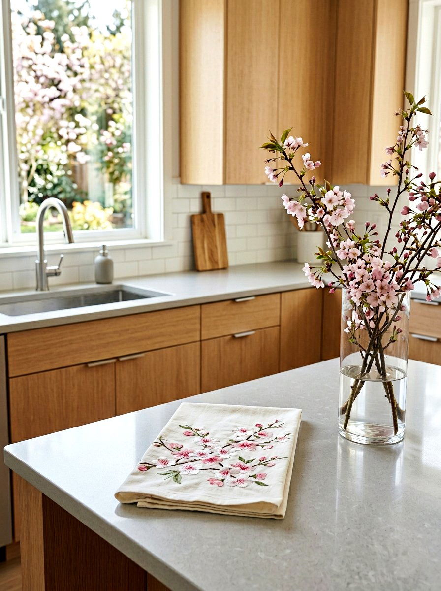 Cherry Blossom - 25 Spring Dish Towel Ideas