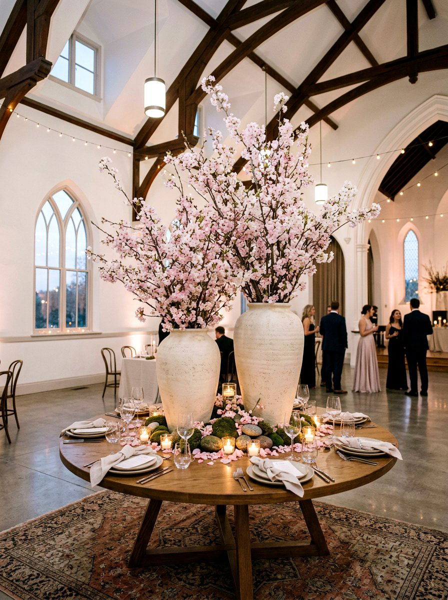 Cherry Blossom Branch - 25 Spring Wedding Centerpiece Ideas