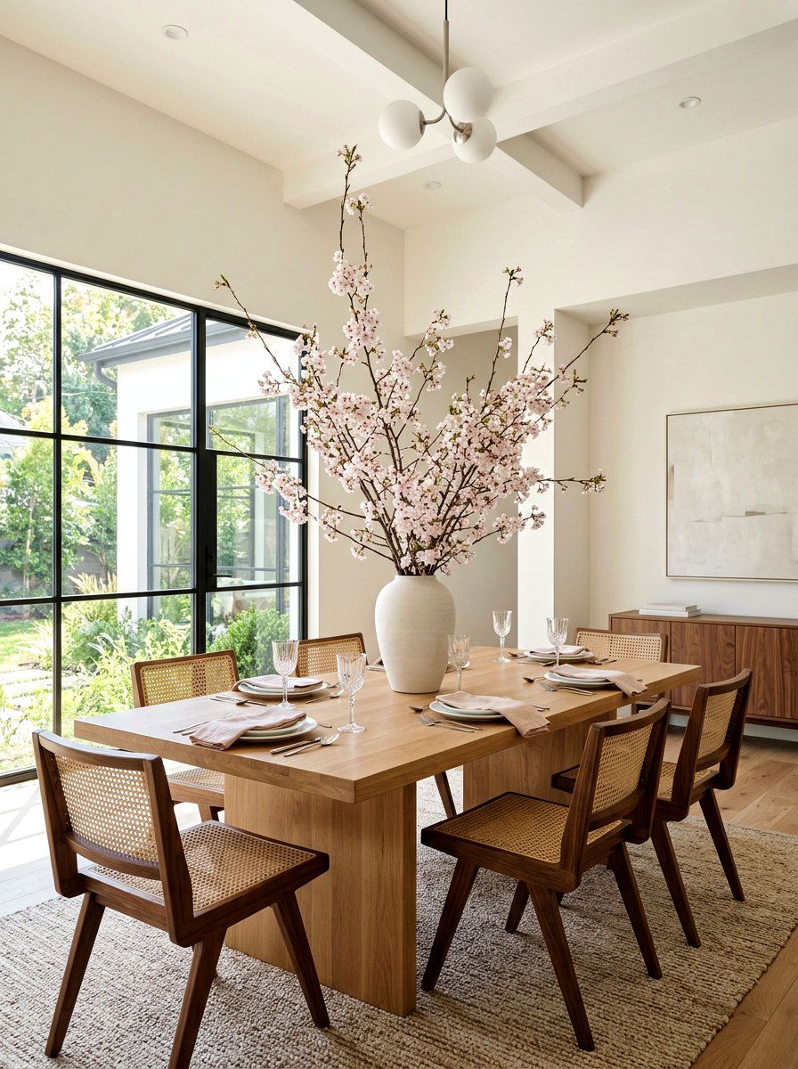 Cherry Blossom Branch Arrangement - 25 Spring Table Centerpiece Ideas