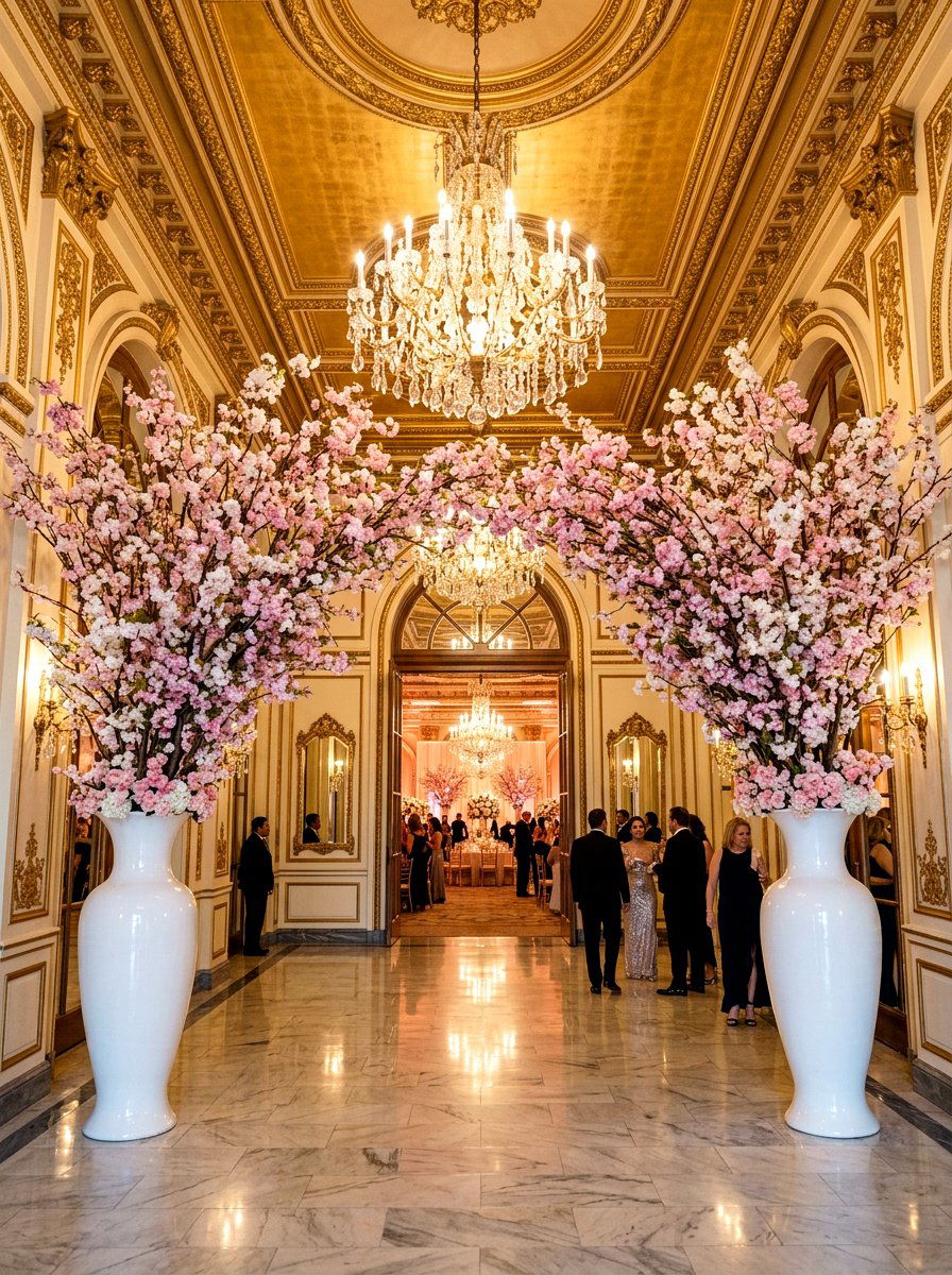 Cherry Blossom Branch Decor - 25 Spring Wedding Flower Ideas