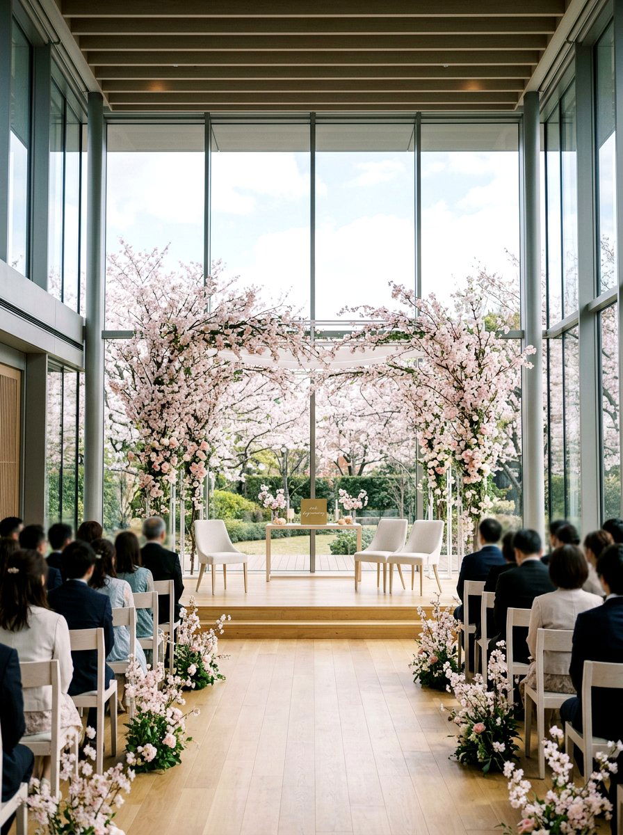 Cherry Blossom Branch Decor - 25 Spring Wedding Garland Ideas