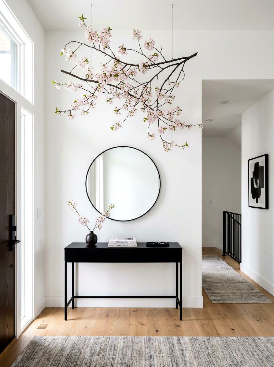 Cherry Blossom Branch Hanging - 25 Spring Flower Chandelier Ideas