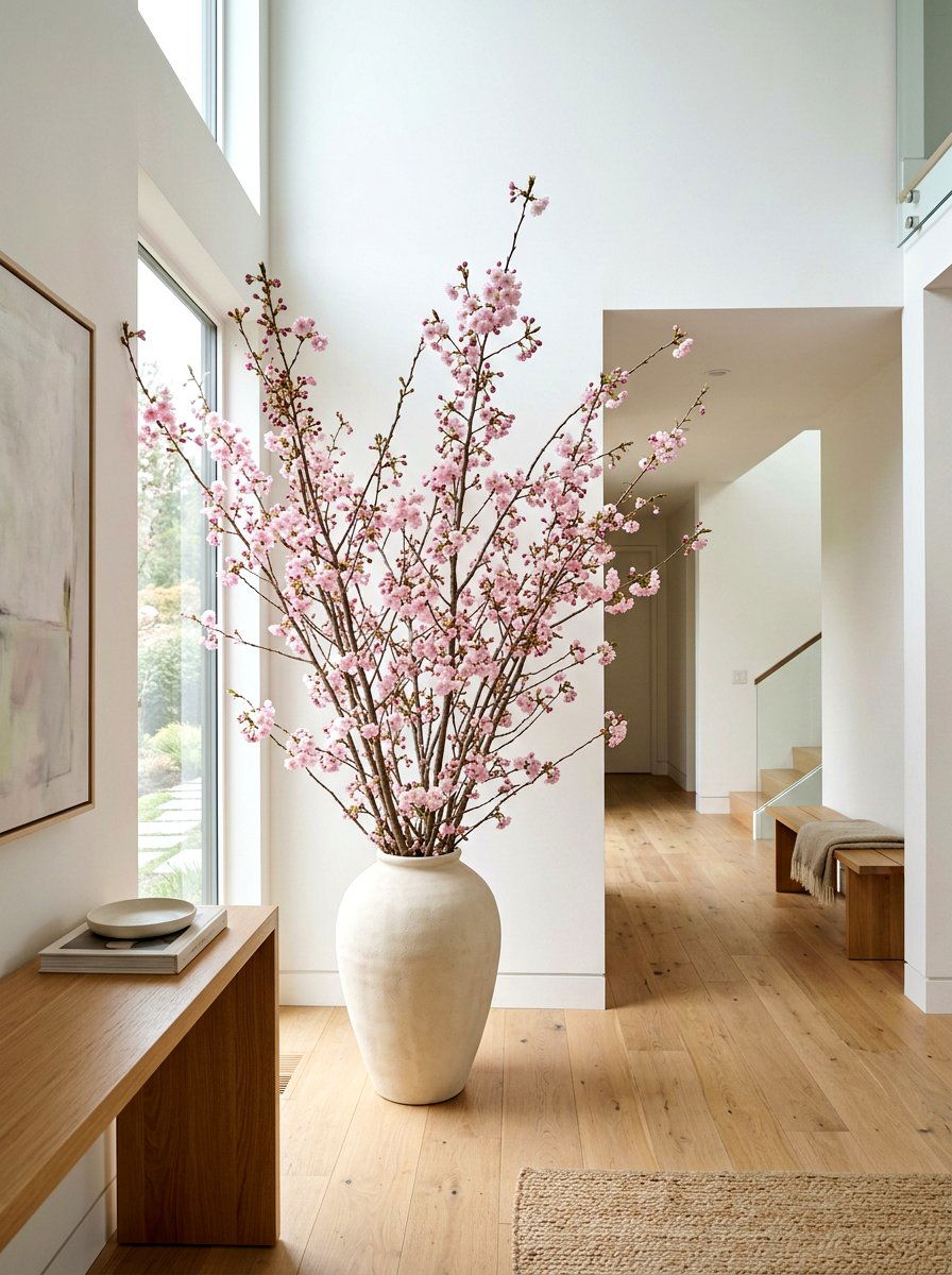 Cherry Blossom Branch Vase - 25 Spring Flower Bouquet Ideas