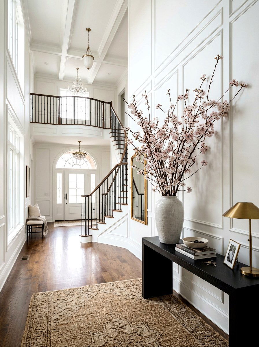 Cherry Blossom Branches - 25 Spring Console Table Decor Ideas