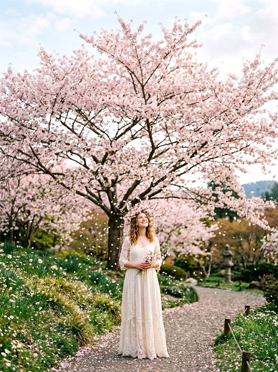 Cherry Blossom Crown - 25 Spring Flower Crown Ideas