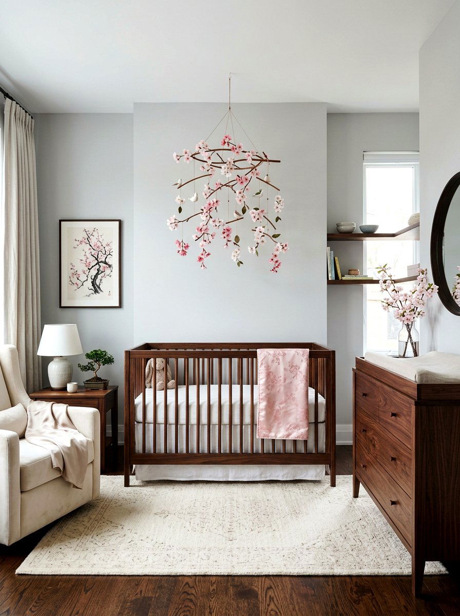 Cherry Blossom Mobile - 25 Spring Mobile Ideas for Nursery