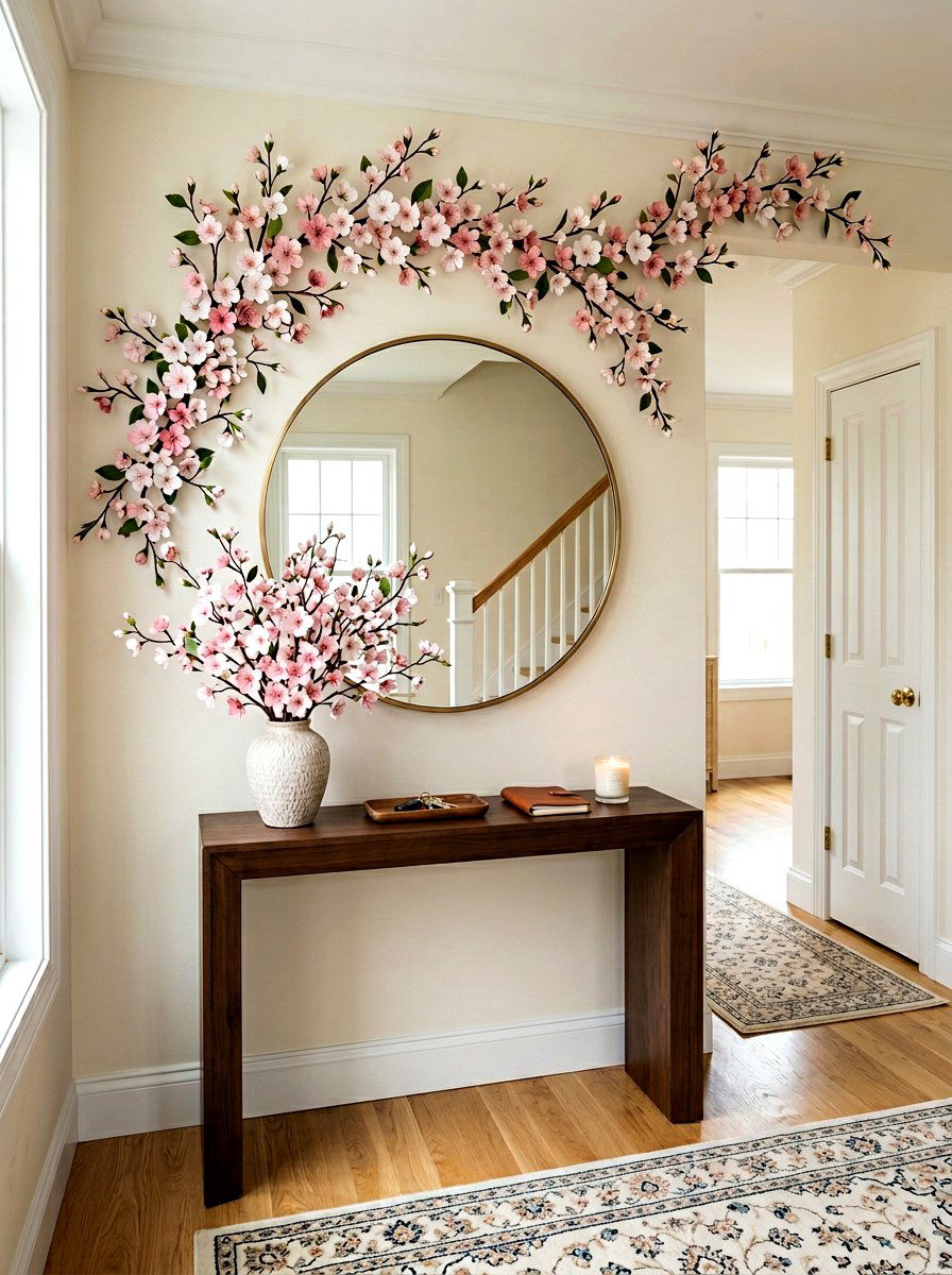 Cherry Blossom Paper Craft - 25 Spring Paper Garland Ideas