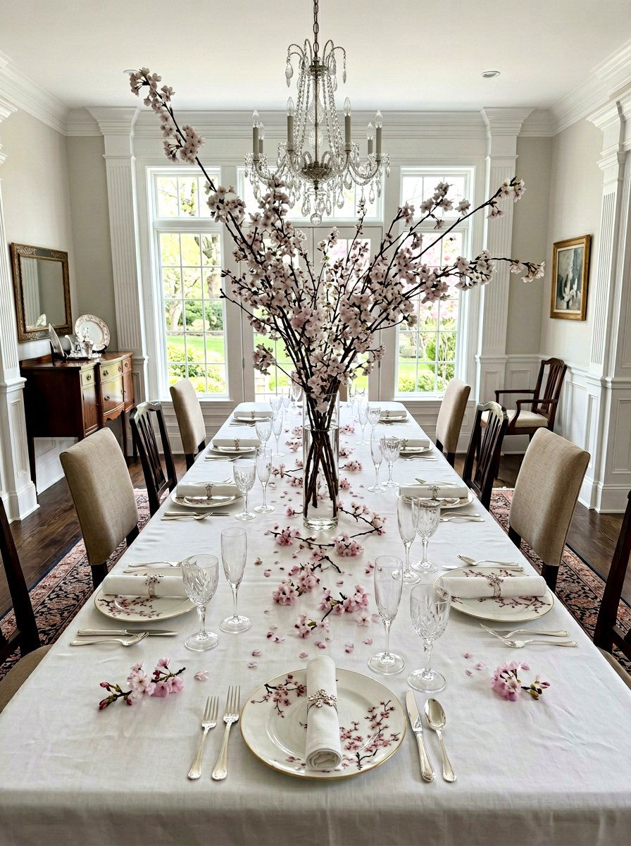 Cherry Blossom Table - 25 Spring Seasonal Table Ideas