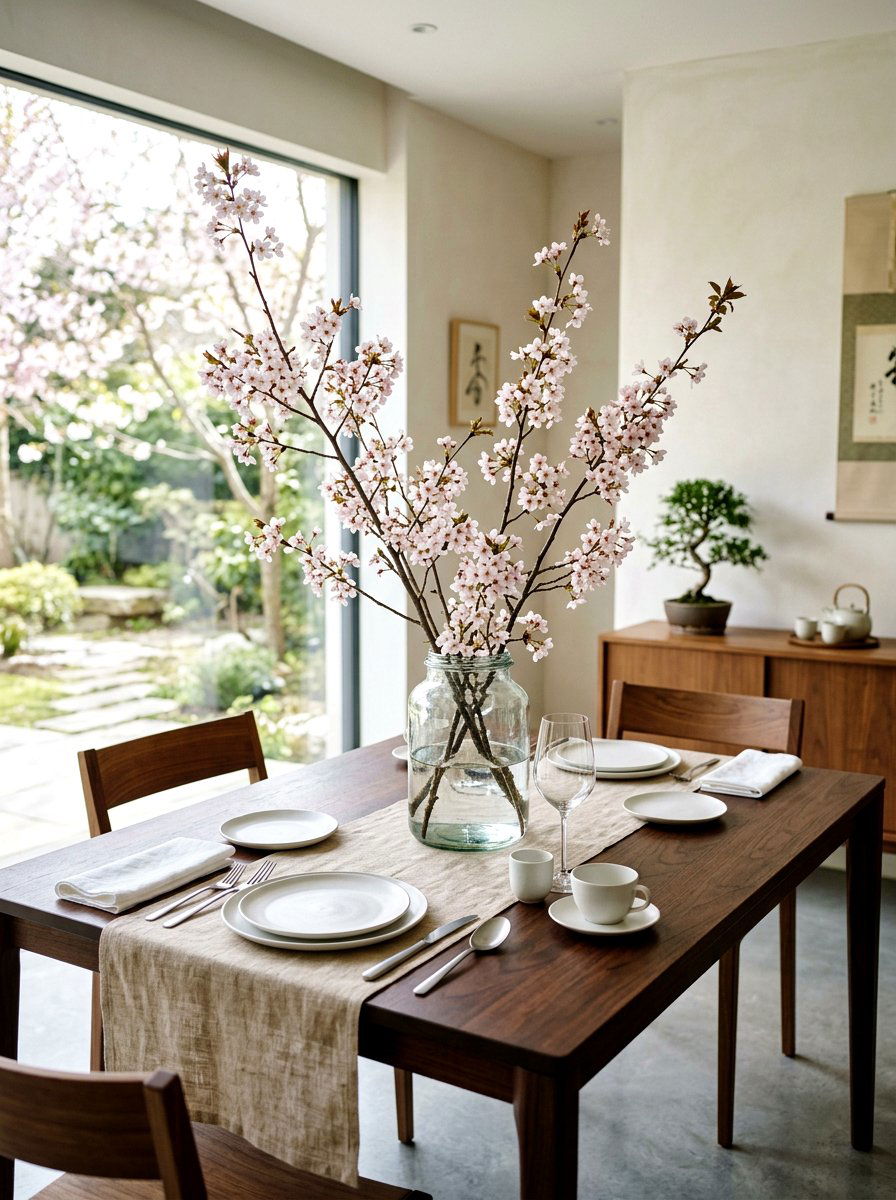 Cherry Blossom Table - 25 Spring Table Arrangement Ideas