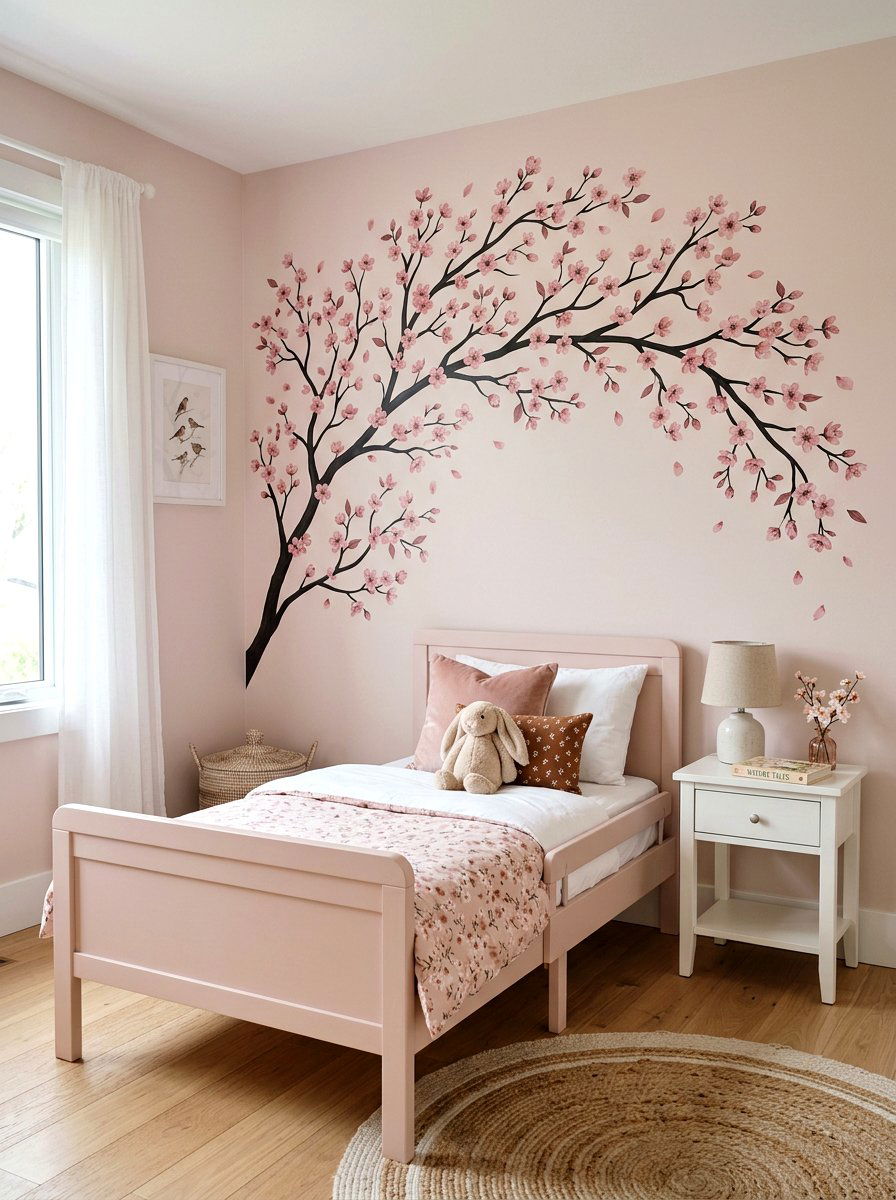 Cherry Blossom Tree Decal - 25 Spring Toddler Room Decor Ideas