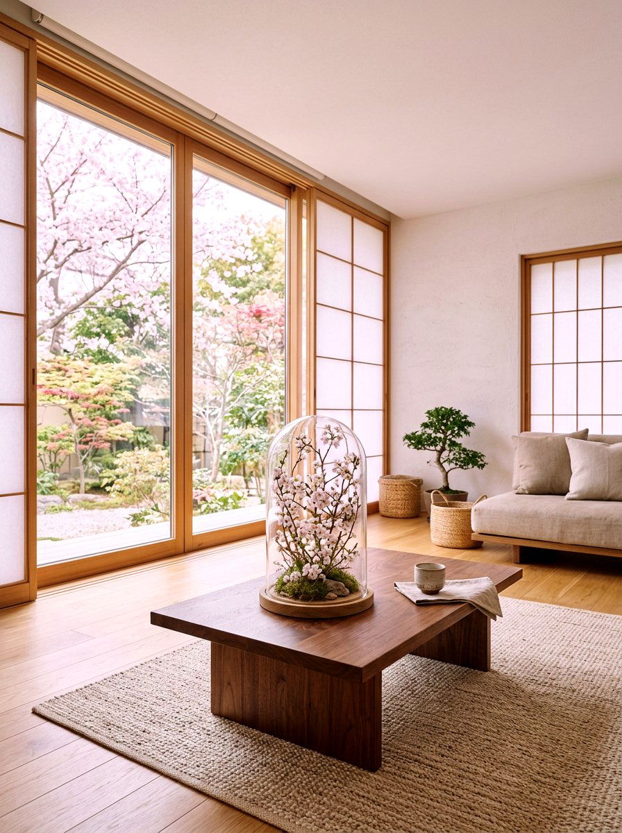 Cherry Blossom Twigs - 25 Spring Glass Cloche Ideas