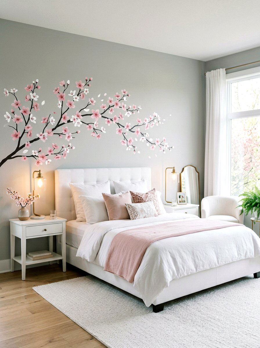Cherry Blossom Wall Decal - 25 Spring Wall Art Ideas
