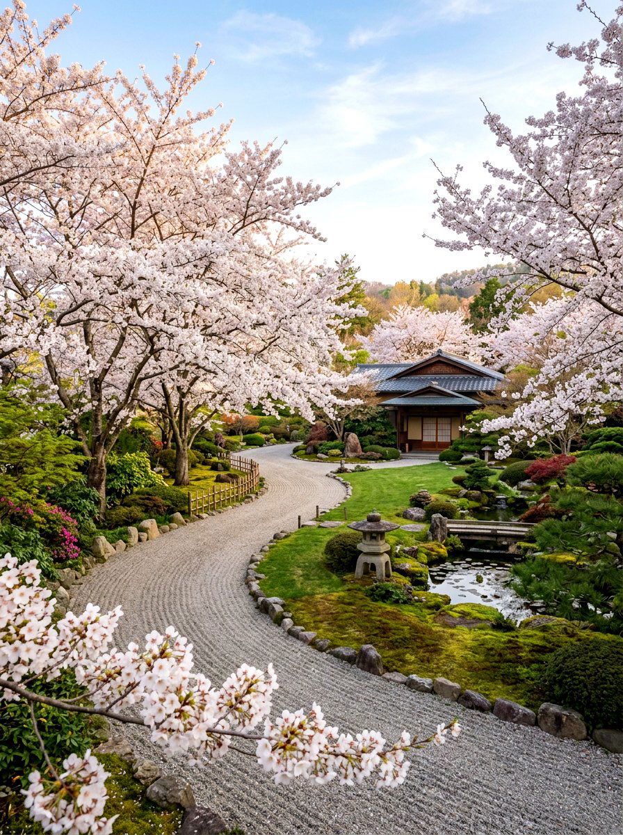 Cherry Blossom Yard - 25 Spring Flowering Plant Ideas