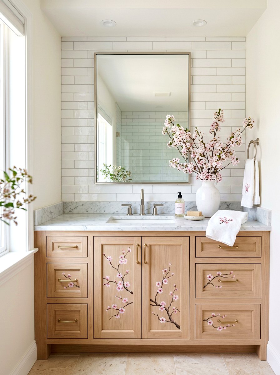 Cherry blossom bathroom vanity - 25 Spring Cherry Blossom Arrangement Ideas