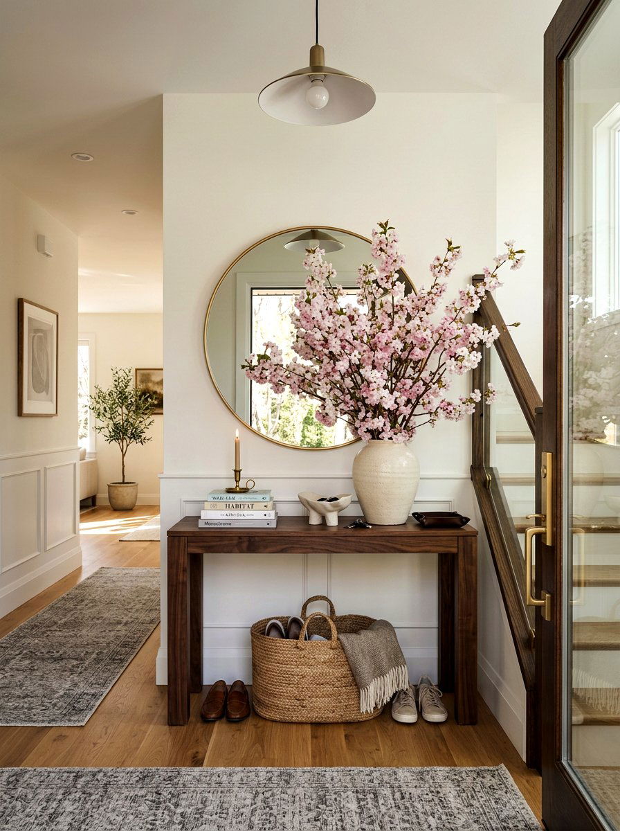 Cherry blossom entryway decor - 25 Spring Cherry Blossom Arrangement Ideas