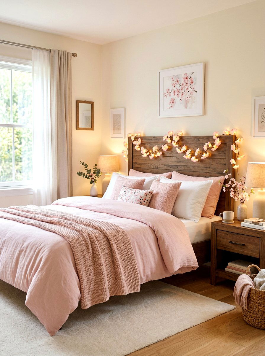 Cherry blossom fairy lights - 25 Spring Cherry Blossom Ideas