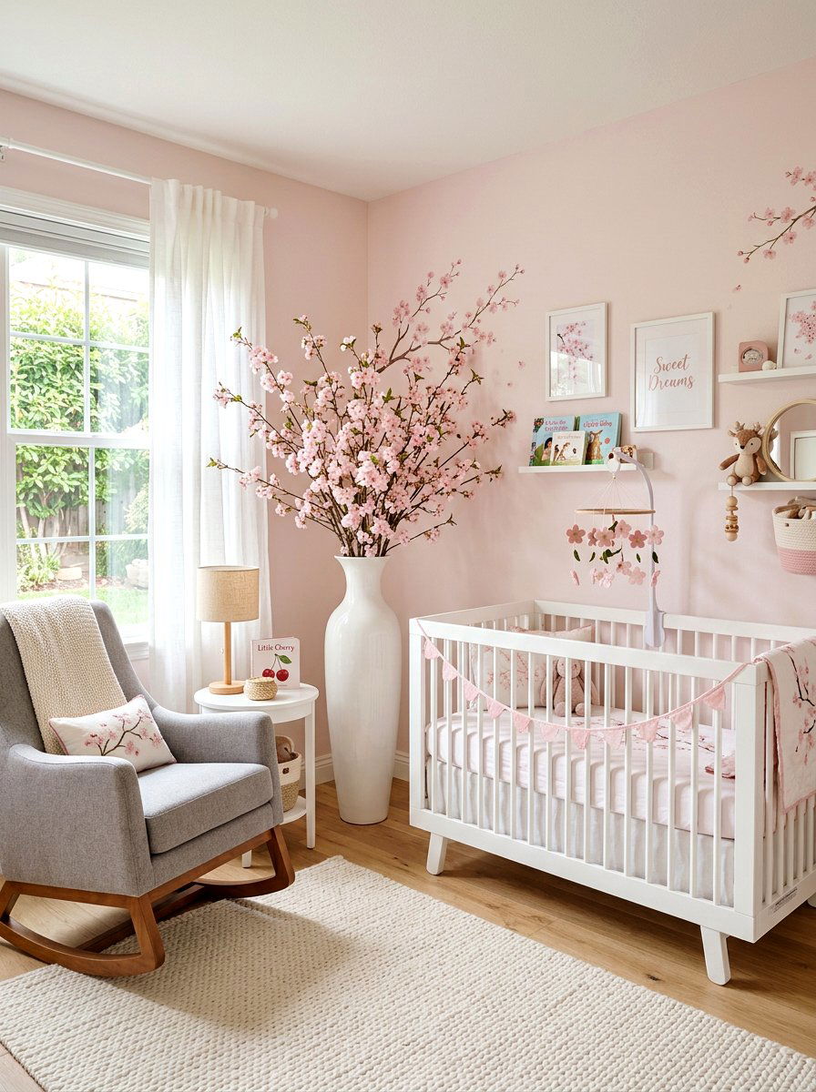 Cherry blossom nursery decor - 25 Spring Cherry Blossom Arrangement Ideas