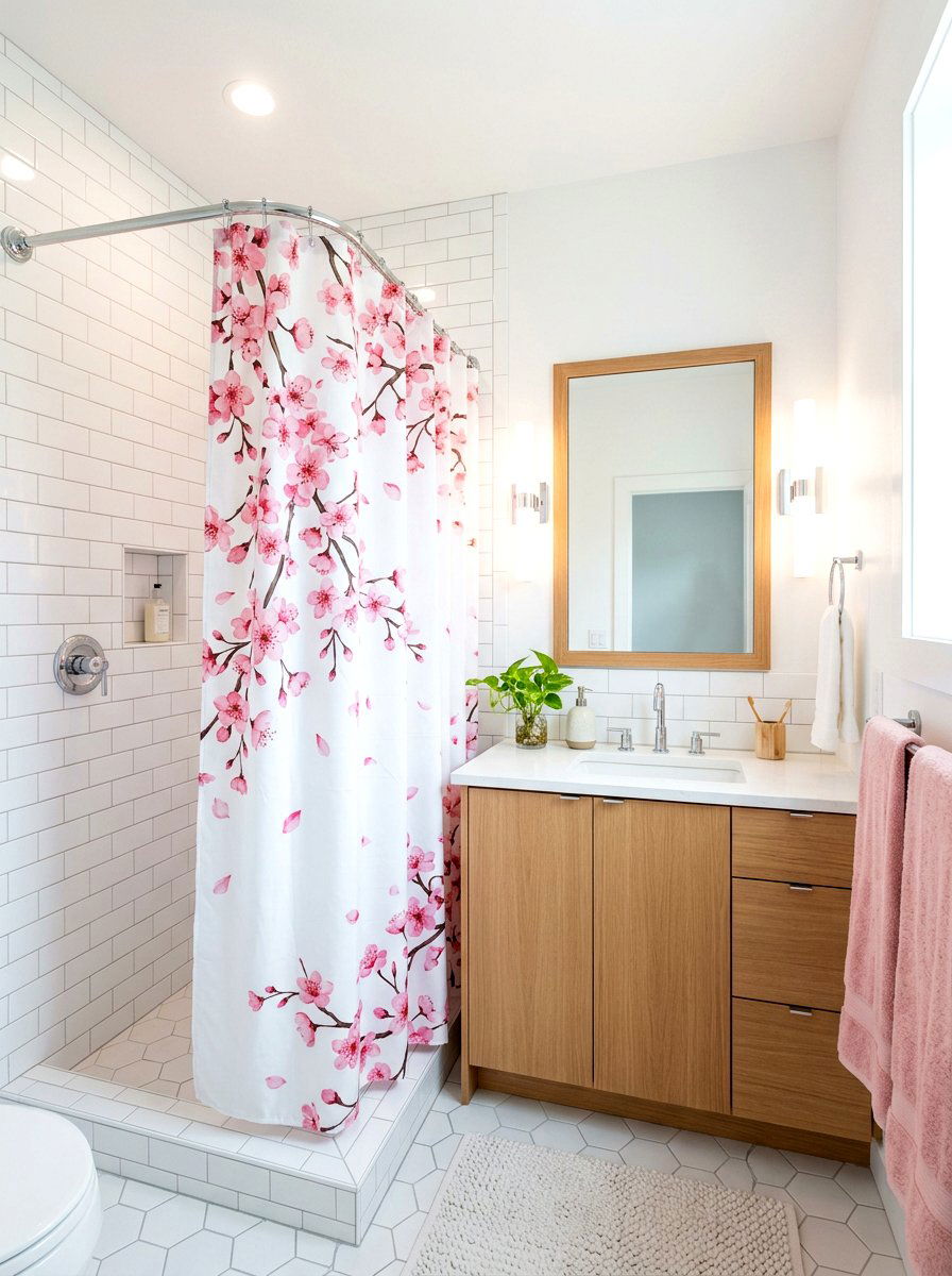 Cherry blossom shower curtain - 25 Spring Cherry Blossom Ideas