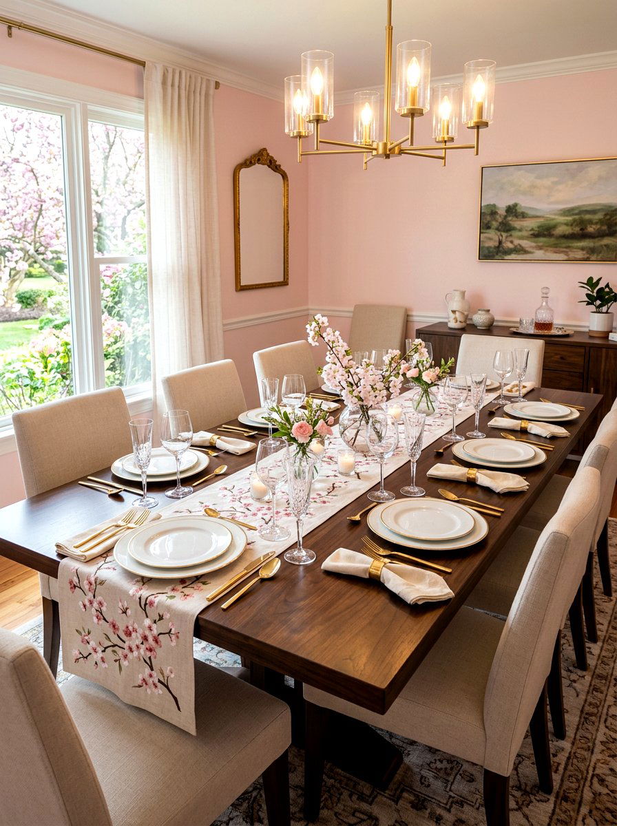 Cherry blossom table runner - 25 Spring Cherry Blossom Ideas