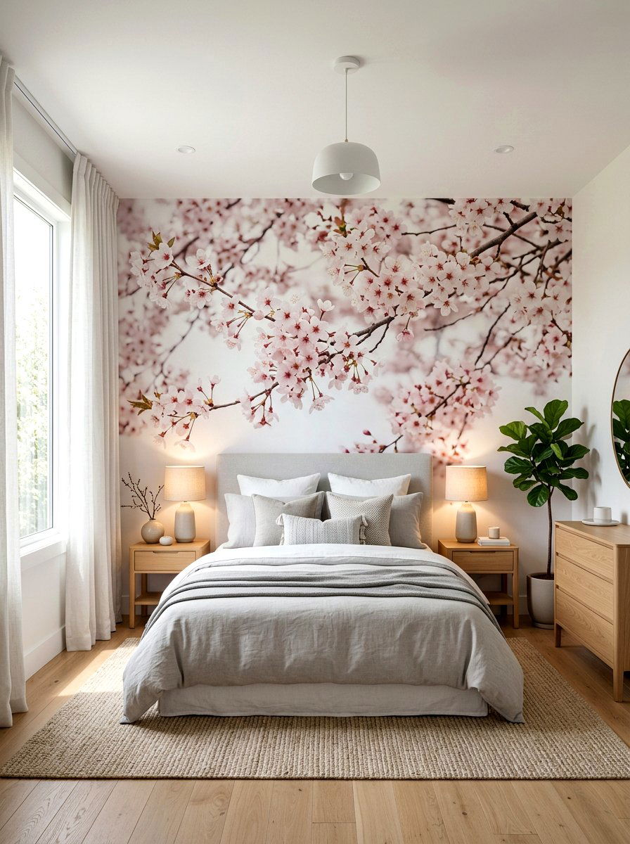 Cherry blossom wall mural - 25 Spring Cherry Blossom Ideas