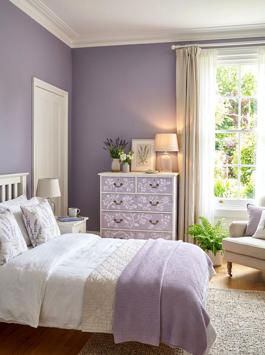 Chest Of Drawers Stencil Design - 25 Spring Upcycled Furniture Ideas