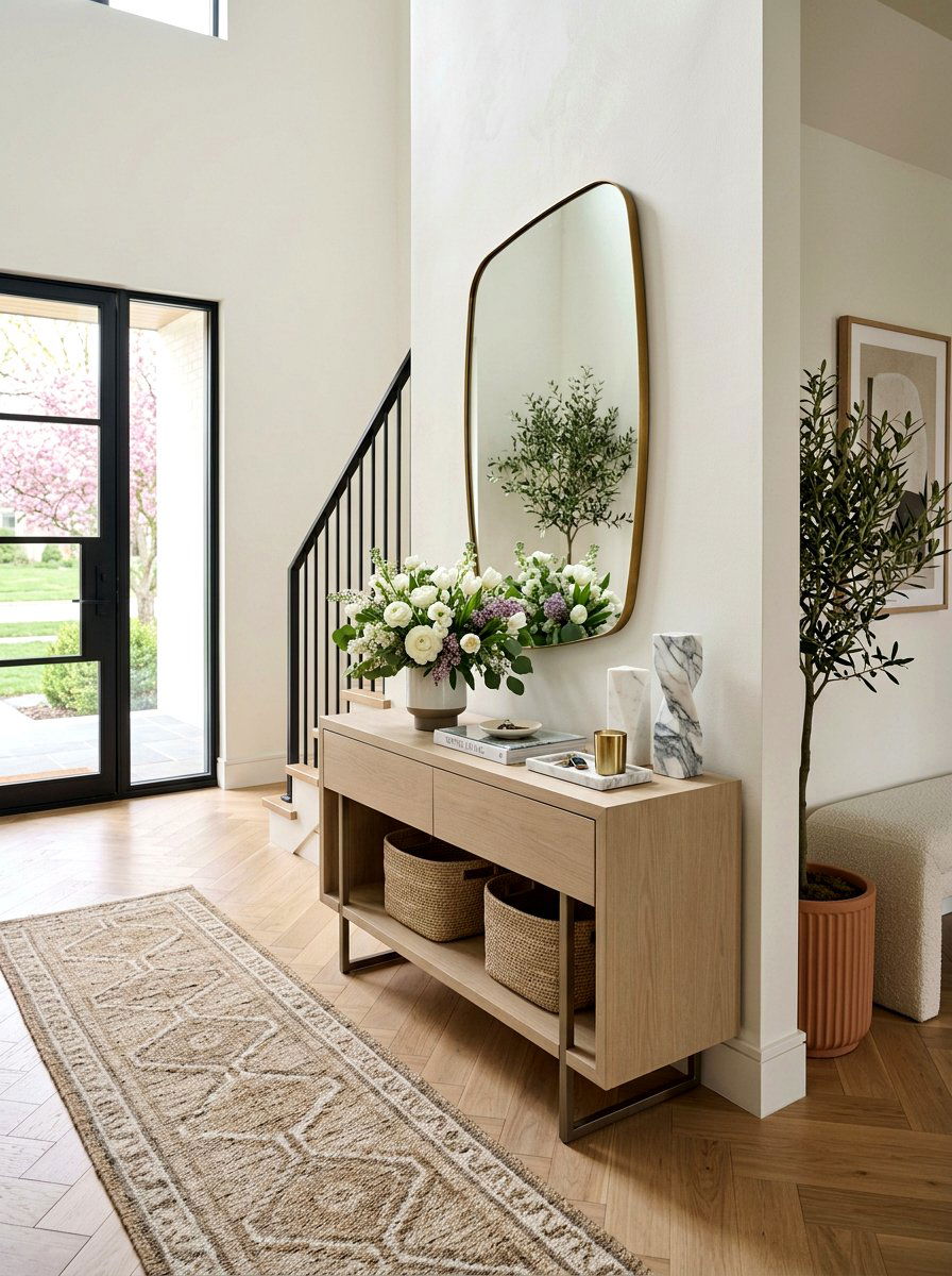 Chic Spring Entryway - 25 Spring Entryway Table Decor Ideas