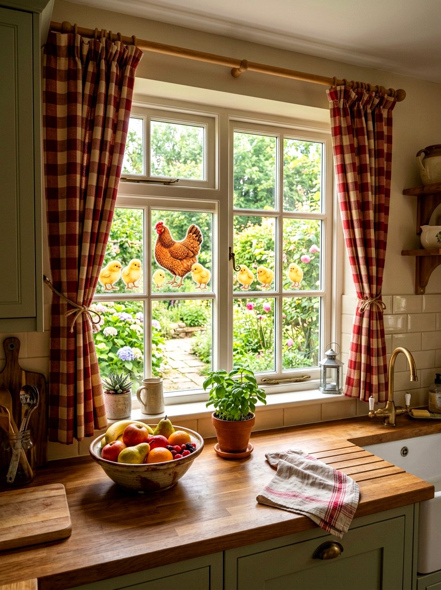 Chick And Hen Window Clings - 25 Spring Gel Cling Ideas