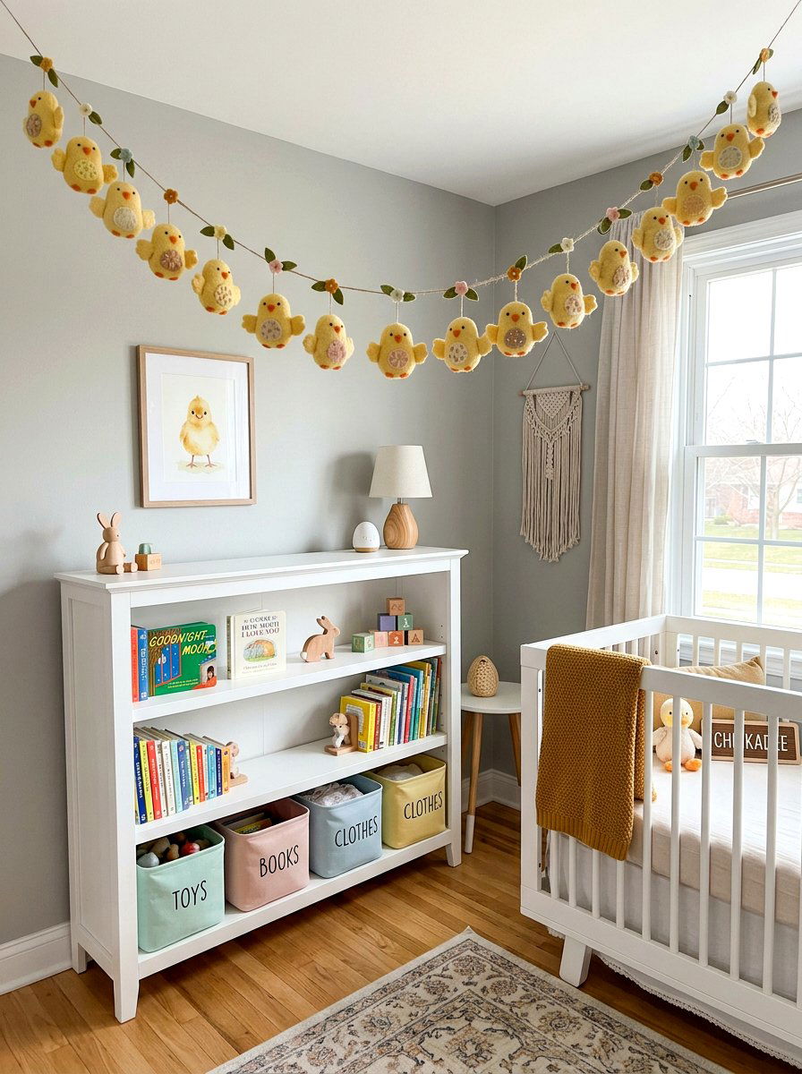 Chick Felt Garland - 25 Spring Felt Garland Ideas