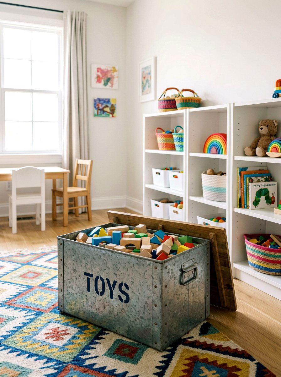Childrens Toy Box - 25 Spring Galvanized Tub Decor Ideas