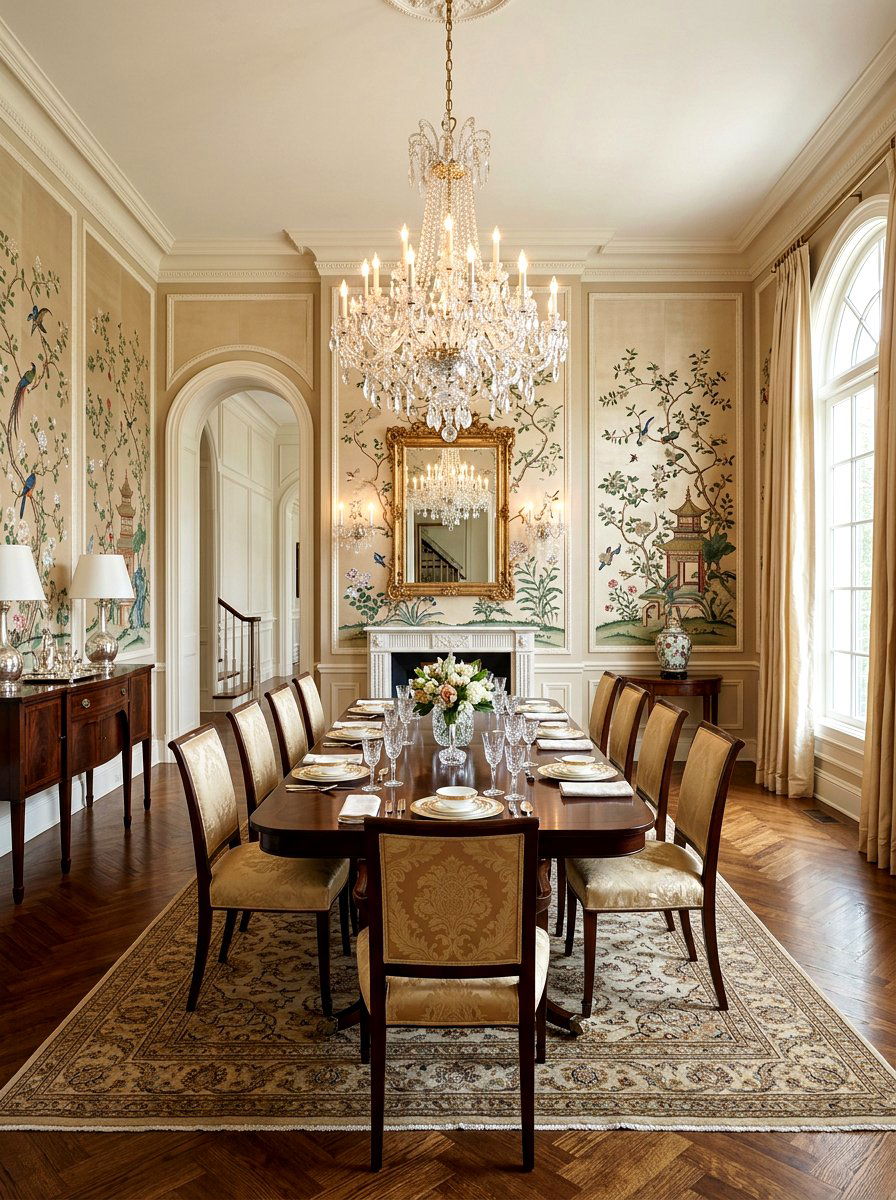 Chinoiserie silk wall panels - 25 Spring Chinoiserie Decor Ideas
