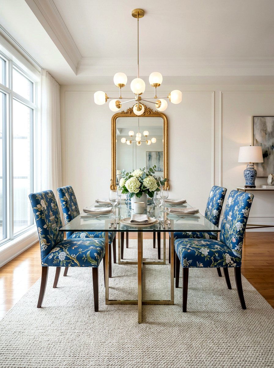 Chinoiserie upholstered dining chair - 25 Spring Chinoiserie Decor Ideas