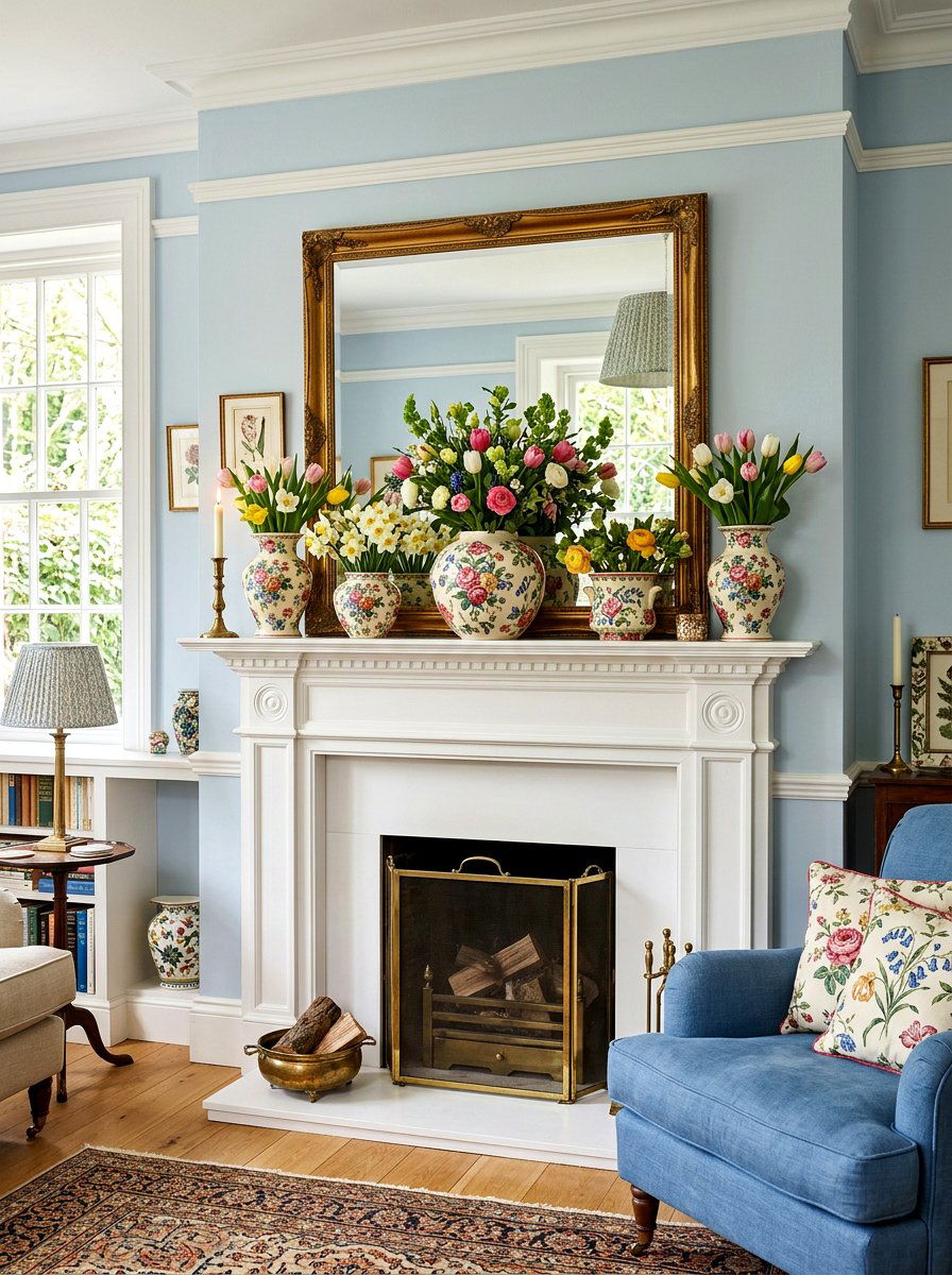 Chintz Patterned Ceramic Vases - 25 Spring Chintz Decor Ideas