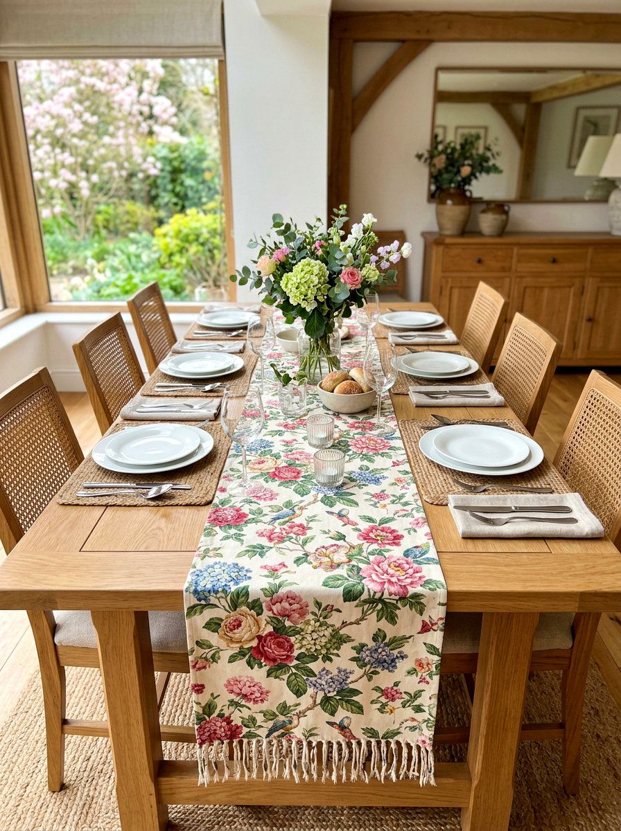 Chintz Table Runners - 25 Spring Chintz Decor Ideas