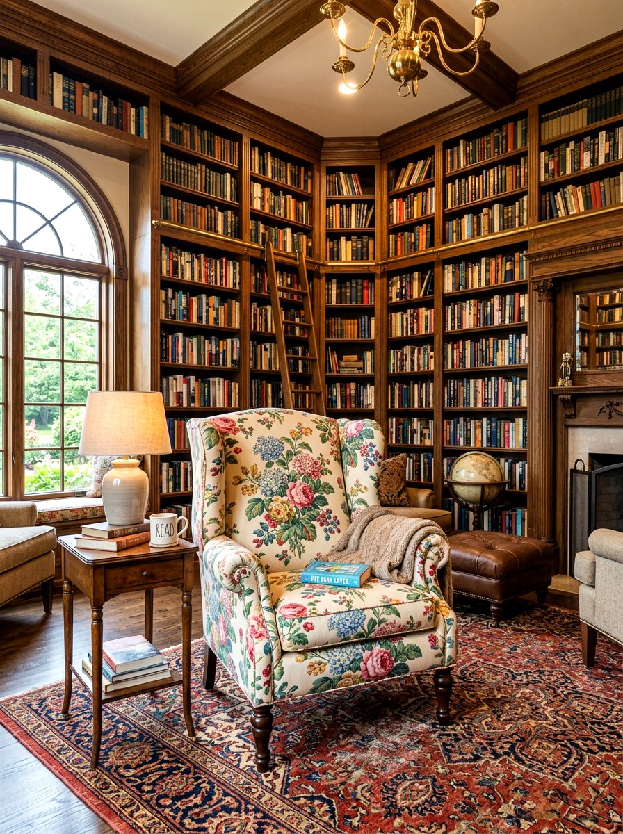 Chintz fabric accent chair - 25 Spring Traditional Decor Ideas