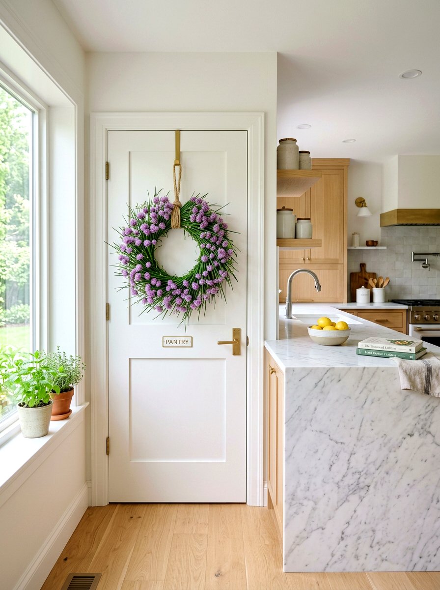 Chive Blossom Wreath - 25 Spring Herb Wreath Ideas